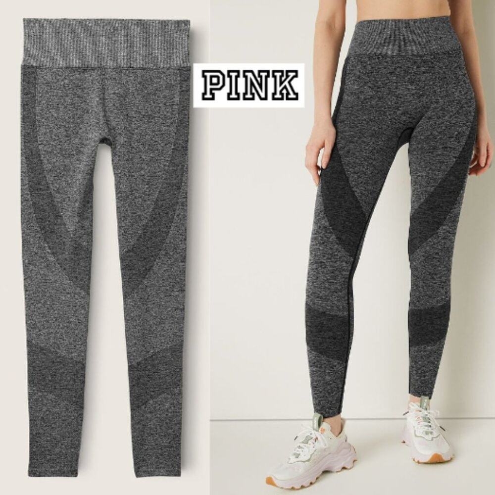 PINK SEAMLESS HIGH-WAIST FULL LENGTH WORKOUT TIGHT size MEDIUM